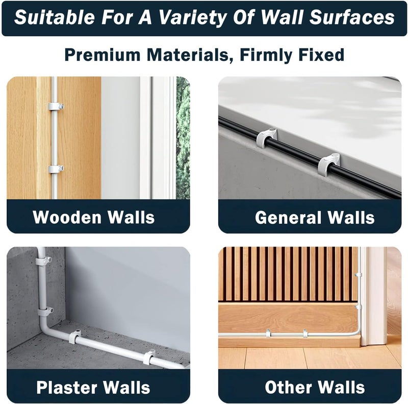 Easytle 300 Pcs Nail in Cable Clips - 10mm, Coax, Speaker, Ethernet, Wall Wire Clips for Cords & Cables - Image 5